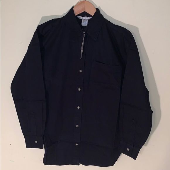 PTNY Black Denim Button Up Shirt - Picture 1 of 3